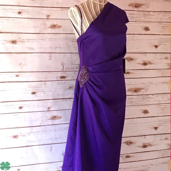 NWT Jessica Howard One Shoulder Dress Size 14 - Picture 3 of 9